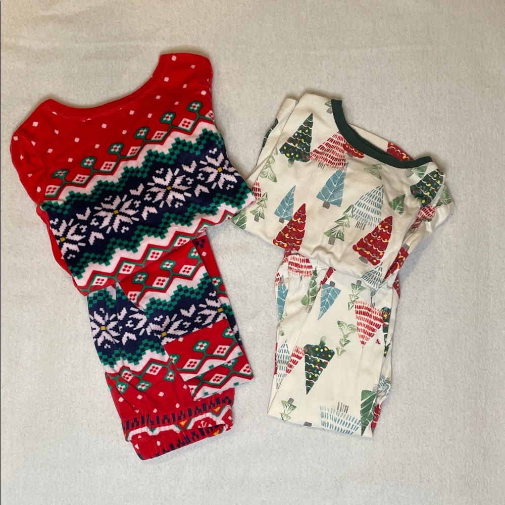 Colorful Christmas Pajama Sets Kids 3T